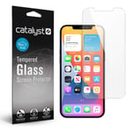 Designed for iPhone 12 Pro Max Tempered Glass Screen Protector by Catalyst with Cleaning Pad, Shatter Proof, HD Clear Scratch Protection, Bubble Free Easy Install Screen Film, Dust Removal Stick