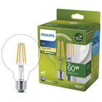 Philips LED E27 G95 Glob 4W (60W) Klar 840lm 2700K Energiklass A