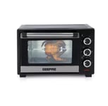 Geepas 19L Mini Oven Grill & Rotisserie Wire Rack Compact Powerful Cooker