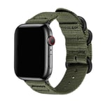 SKALO Nato-armband Nylon Apple Watch Series 7-9 41mm - Grön