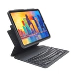 Zagg Pro Keys Keyboard and Case with Pencil Holder made for Apple iPad Air 10.9 (4th + 5th Gen), Backlit Laptop-Style Keys, QWERTY UK/US layout, Auto Sleep/Wake Function, Black/Gray