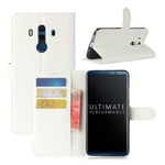 Huawei Mate 10 Pro Stilrent skinn fodral - Vit Vit