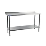 Vogue Stainless Steel Wall Table with Upstand 1800mm