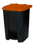 50L Plastic Pedal Waste Bin Rubbish Red Lid Recycling Home Garden M8