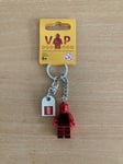 Lego Minifigure 5005205 Chrome Red VIP Keychain Keyring Brand New