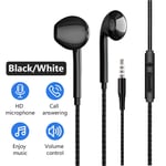 Écouteurs intra-auriculaires filaires 3,5 mm Bass Sports Headphones pour téléphone Casque stéréo filaire avec micro Sports