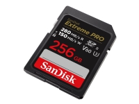 SanDisk Extreme Pro - Flash-minneskort - 256 GB - Video Class V60 / UHS-II U3 / Class10 - SDXC UHS-II