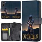 Samsung Galaxy S22 - Plånboksfodral/Skal Fortnite multifärg