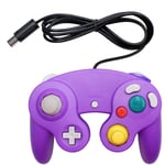 OSTENT Wired Shock Game Controller Compatible for Nintendo GameCube NGC Video Game Color Purple