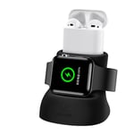 Usams 2-in-1 Charging Stand (AirPods/Apple Watch) - Svart