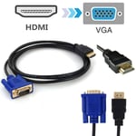 1080p Hdmi Male To Vga Video Converter Adapter Cable B 1.5m