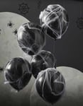 6 stk Svarte Ballonger med Edderkopper & Spindelvev - Fright Night
