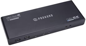 Prokord Workplace Charging Docking Usb-c 5k Dual Monitor 100w Portreplikator