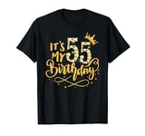 It's My 55th Birthday 55 Years Old Queen Women Crown Diamond T-Shirt