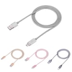 1m Magnetic Nylon Braided Usb Cable Charger For Apple Smar