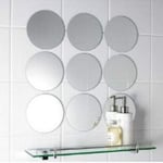 Sendmeamirror Pack of 10-6cm x 6cm Circle Mirror Tiles