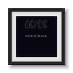 Printshop ACDC - Back in Black - Framed Album Cover