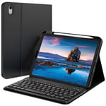 Étui de tablette portefeuille Bluetooth Clavier AZERTY iPad 10.9 (2022) Noir ACCEZZ®