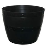 RnT Plastic Plants Round Barrel Black Free Standing Tubs Flowers Pot Garden & Patio 34cm & 50cm Houseware Accerssories Indoor & Outdoor (50cm Barrel)