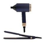 Hairdryer & Straightener Gift Set - Carmen C81127BC Twilight Blue Champagne NTB