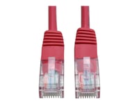 Eaton Tripp Lite Series Cat5e 350 MHz Molded (UTP) Ethernet Cable (RJ45 M/M), PoE - Red, 25 ft. (7.62 m) - Cordon de raccordement - RJ-45 (M) pour RJ-45 (M) - 7.6 m - UTP - CAT 5e - moulé, bloqué...