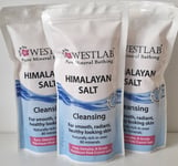 3X WESTLAB HIMALAYAN 500 GRAMS PINK SALT ASTHMA  ADDITION TO BATH SALT MULTI BUY