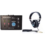 Solid State Logic SSL 2+ (2 Plus) USB Audio Interface - with SSL Legacy 4K Analogue Enhancement and Included SSL Software Production Pack & Sony MDR-7506/1 Professional Headphone, Black