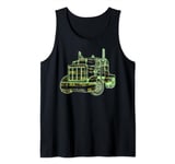 Trucker Camouflage American Flag Truck Driver Gift Tank Top