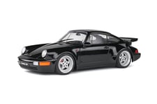 SOLIDO- Porsche 911 (964) Turbo 3.6 Black 1993 Aucun Voiture Miniature de Collection, 1803404, 1/18ème