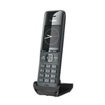 Gigaset Comfort 520HX - Combiné DECT avec Socle de Chargement - Téléphone sans Fil élégant pour routeur et Base DECT - Compatible Box, qualité Audio optimale, Fonction Mains Libres, Titanium-Noir