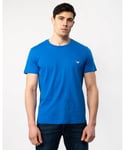Emporio Armani Mens Eagle Logo Beach T-Shirt - Blue - Size X-Large
