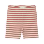The New Siblings GOTS Uni Ribbade Shorts Old Rose Striped | Rosa | 80 cm