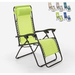Beach And Garden Design - Chaise longue de plage et jardin pliante multipositions Emily Zero Gravity Couleur: Vert foncé