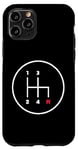 Coque pour iPhone 11 Pro Pommeau de levier de vitesse manuel pour voiture (4 vitesses)