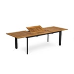 Hillerstorp - Nydala Utebord 96x200/280 cm Svart/Teak
