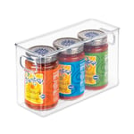 iDesign Cabinet/Kitchen Binz boîte de rangement, moyen bac pour réfrigérateur en plastique, grande boîte, transparent