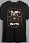 Dunken Världens bästa morfar T-shirt (Dam,L)