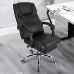 Hofuton Fauteuil de bureau chaise siège sport gamer avec repose pieds noir