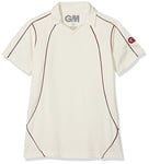 GM Kid's Icon Cricket Shirt - Maroon/Cream, Medium