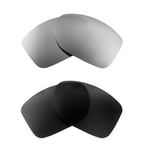 Walleva Titanium + Black Polarized Lenses For Oakley Gauge 8 M Sunglasses