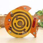 Puzzles - monkey fish ladybug cute animal cube puzzle maze toys game wood magic kids games magnet for children education puzzles toy - by KLMF - 1 PCs