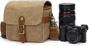 Soft Shockproof Digital Camera Case Bag SLR/Camera Case Fits Compact Cameras, for Canon, Nikon, Olympus, SonyYES,Khaki (Color : Khaki, Size : Khaki)