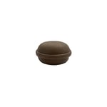 Butée de porte adhésive pour fixation au sol, amovible avec fixation sans perçage, diamètre 34 mm, couleur marron, lot de 2 pièces