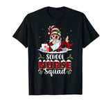 School Nurse Squad Gnome Christmas Plaid Nursing Stethoscope T-Shirt