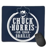 Chuck Norris Can Speak Braille Customized Designs Non-Slip Rubber Base Gaming Mouse Pads for Mac,22cm×18cm， Pc, Computers. Ideal for Working Or Game