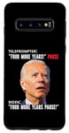 Coque pour Galaxy S10 Funny Biden Four More Years Teleprompter Trump Parodie