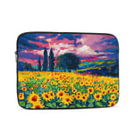 Laptop Case,Laptop Sleeve Bag Compatible with 10-17 inch MacBook Pro,MacBook Air,Notebook Computer,Polyester Vertical Protective Case Cover,Original Oil Painting On Canvas Field With Sun Flowe 13 inch