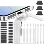 Mobil telefon högtalare dammplugg nät klistermärke för iphone 15 14 pro laddning port skydd rengöring kit universal