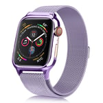 Apple Watch Series 4 44mm milanese stainless steel watch band - Light Purple