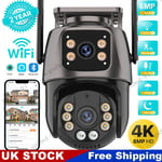 Outdoor Wireless WIFI IP Camera 4K 6MP CCTV PTZ HD Smart Home Security IR Cam UK